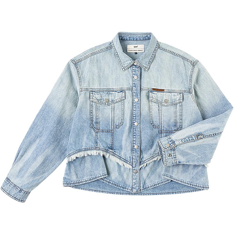 Lee x FENG CHEN WANG Women s Loose Fit Light Blue Denim Shirt L
