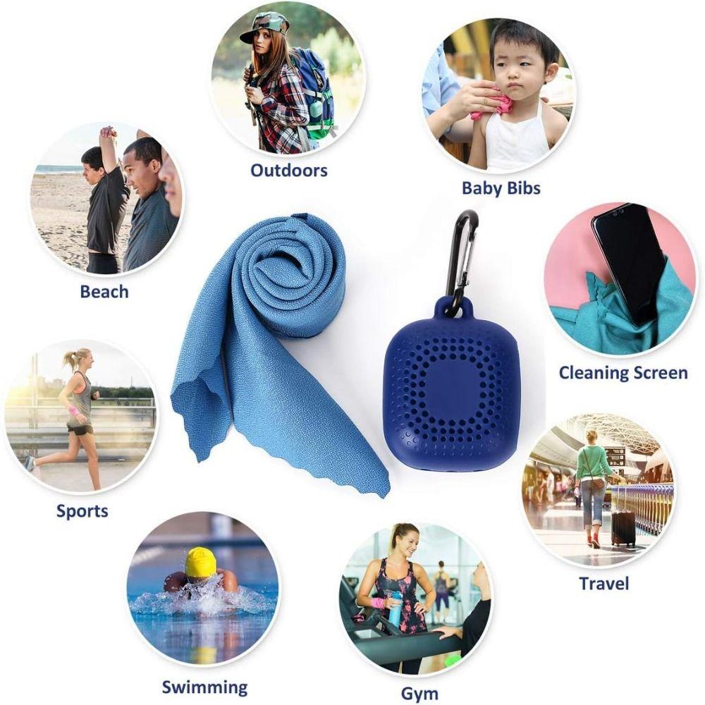 Soft Quick Drying Towel With Silicone Case Sports Towel For Fitness Jogging Swimming