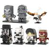 Horror Movie Series Creative Building Blocks DIY Squareheads Characters Models MOC Assembled Bricks Toys Surprise Gifts For Kids
