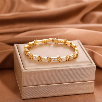 Zirkon-Armband im koreanischen Stil - Elegantes, vielseitiges Design für Damen, perfekt für jeden Anlass