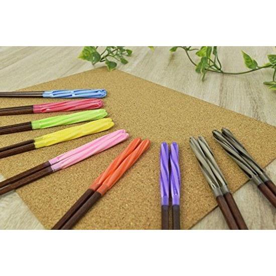 Aoba Chopsticks Natural Wood Amadama Twisted Light Green 23cm