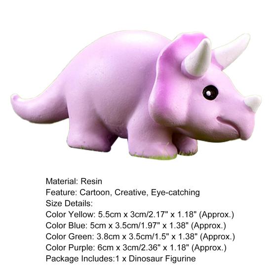 Layout Props Dinosaur Figurine Exquisite Workmanship Resin Micro Landscape Cheerful Dinosaur Decoration for Desktop