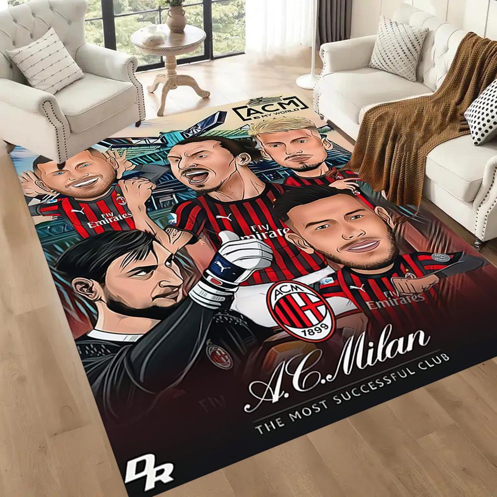 Ac Milan Area Rug Design For Hallway Balcony Outdoor Decorate Room Antislip Rug Office Home Decor Best For Christmas