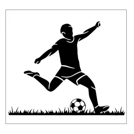 Football Player Switch Sticker Light Switch Removable Self-adhesive Decoration A