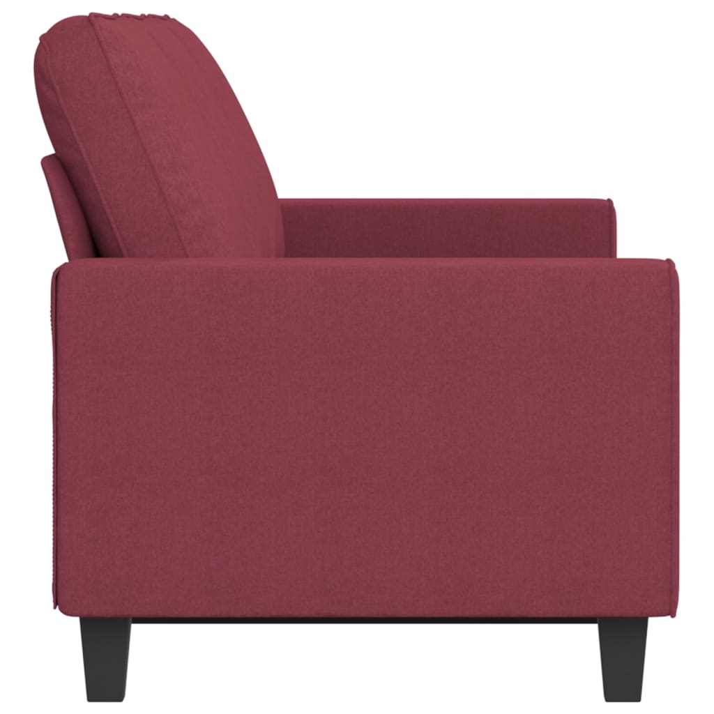Vidaxl 3-Sitzer-Sofa, Weinrot, 180 cm, Mit Stoff bezogen