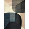 Dipinti su Tela Combinazione di Colori Astratti Poster Geometrico Marrone Arte Murale Moderna Immagini per Decorazione Soggiorno Ufficio