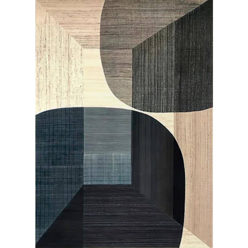 Dipinti su Tela Combinazione di Colori Astratti Poster Geometrico Marrone Arte Murale Moderna Immagini per Decorazione Soggiorno Ufficio