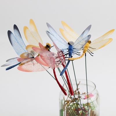 25 Adet Sahte Yusufçuk Bahçe Kazığı Dekorasyonu İç Mekan Dış Mekan Bahçe Çim Veranda Yapay