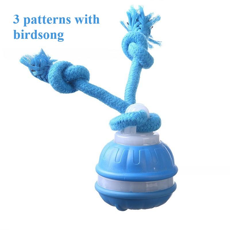 Electronic Interactive Pet Toy Moving Ball Smart Dog Toy Ball Rope USB 3 Modes Automatic Moving Bouncing for Puppy Chew Products