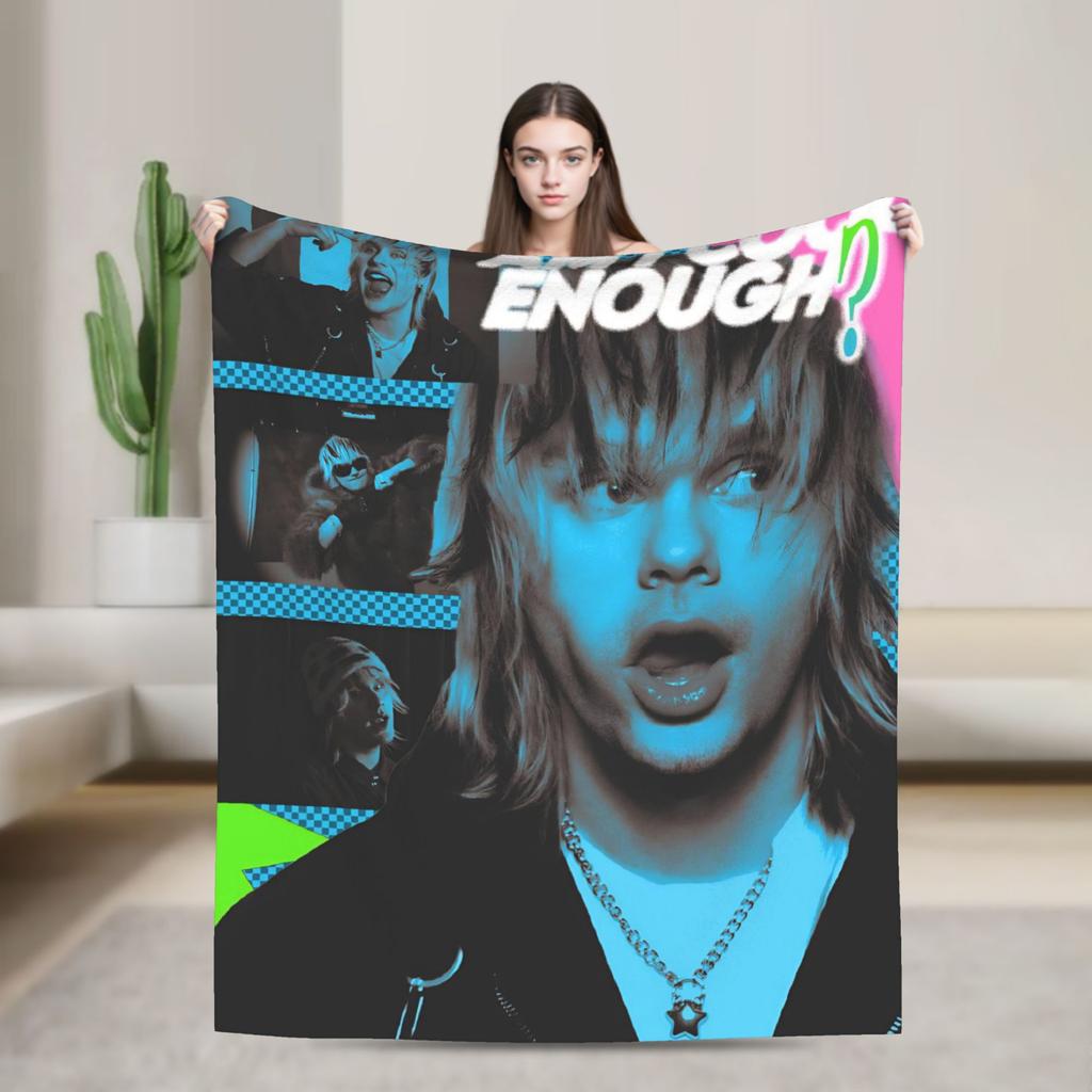 Michael Clifford 5 Second Blanket  Soft Novelty Plush Bedding Throws For Couch Chair Camping Flannel Bedspread Bed Cover