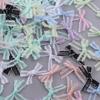 20pcs/lot 3.5x4cm Gauze Bows Colorful Small Size Satin Ribbon Bowknot Flower for Craft Handwork DIY Party Decoration Supplies