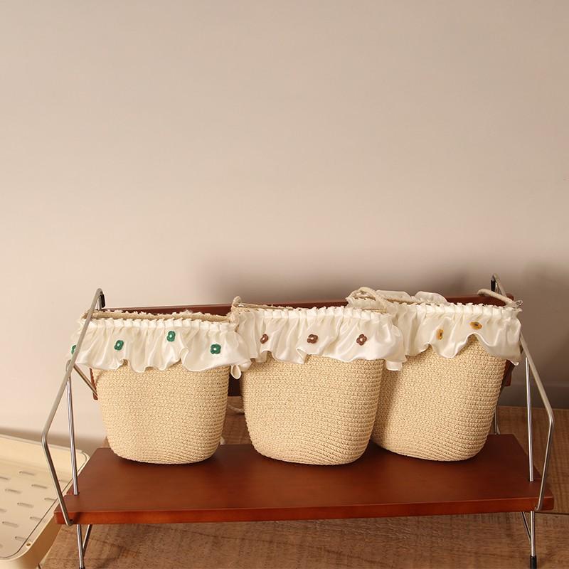 

Woven Bag Beach Style Crossbody Bag Mini Princess Bag Grass Woven Travel Bag For Kids Adults Large