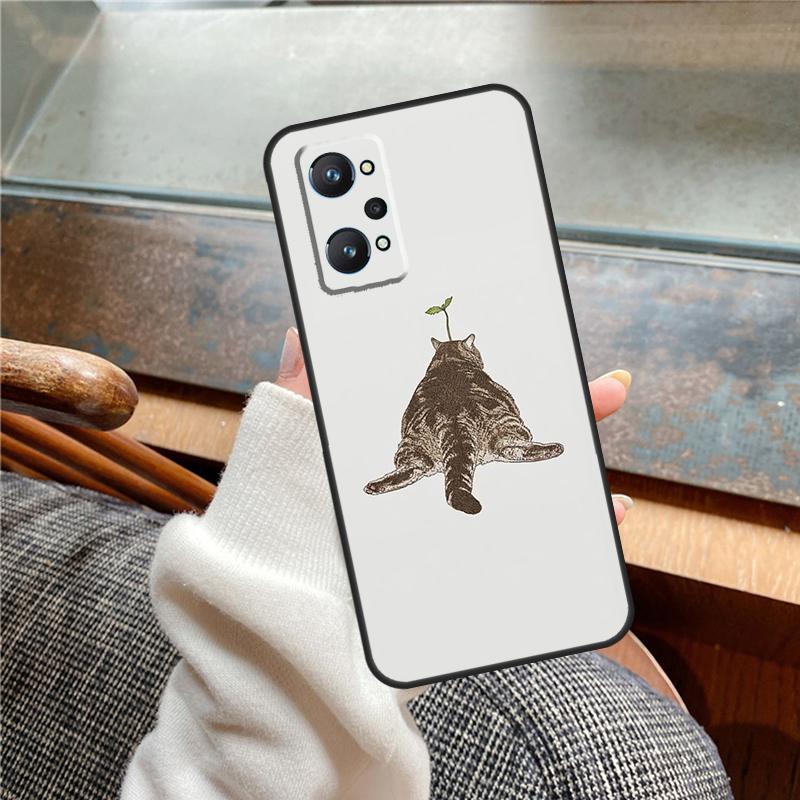 

Минималистичный чехол с кошками для Realme 12 Pro Plus 11 13 14 C63 C61 C55 C51 C53 C25 C65 C67 C71 C75 GT6 GT7 15 Pro Realme 11 Pro