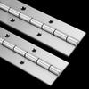 Bisagra de piano de acero inoxidable de alta resistencia 2 piezas50cmx5cmx1.5mm metal brillante bisagra para muebles