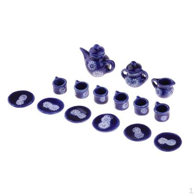 1/12 puppenhaus Mini 5 Stücke Ess-geschirr Porzellan Tasse Platte Tee-Set
