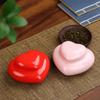 Heart Shaped Tea Container Mini Sealed Jar Desktop Ornament Pet Hair Collection Jar  Pill