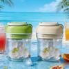 2-in-1 Portable Ice Cube Maker And Tumbler with Straw Leak-Proof BPA-Free Plastic Cup Easy-Release Silicone Mold for Cold Drinks Travel Outdoor