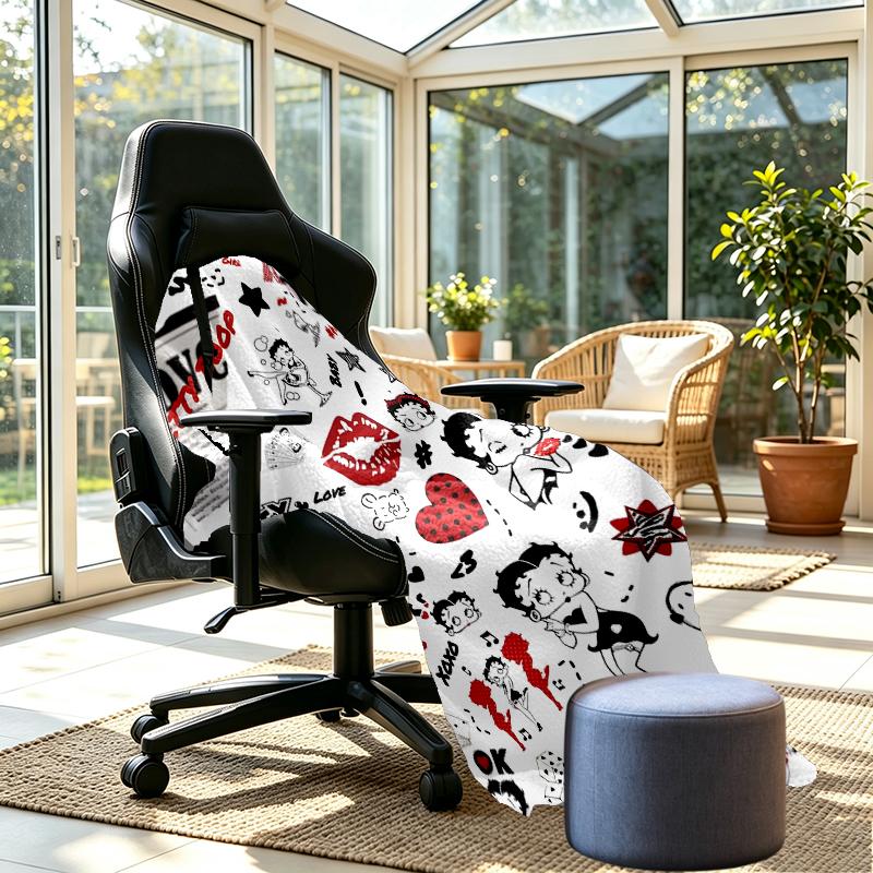 Betty Boop Print Blanket - Soft & Comfortable, for Bedroom, Travel, Sofa, Home Decoration - Birthday Christmas Gift for Friend