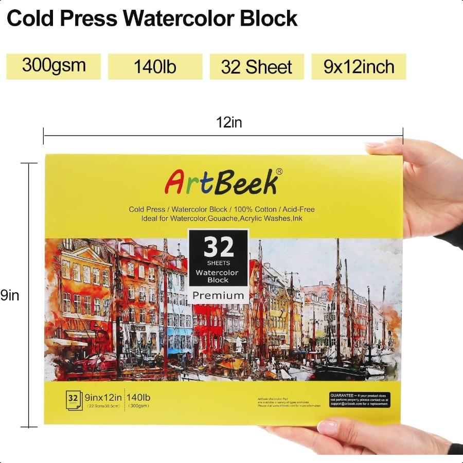 

Блок акварельной бумаги Акварельный блок 100% хлопок 140 г 300 г/м2 9X12 Холодный прессованный United States