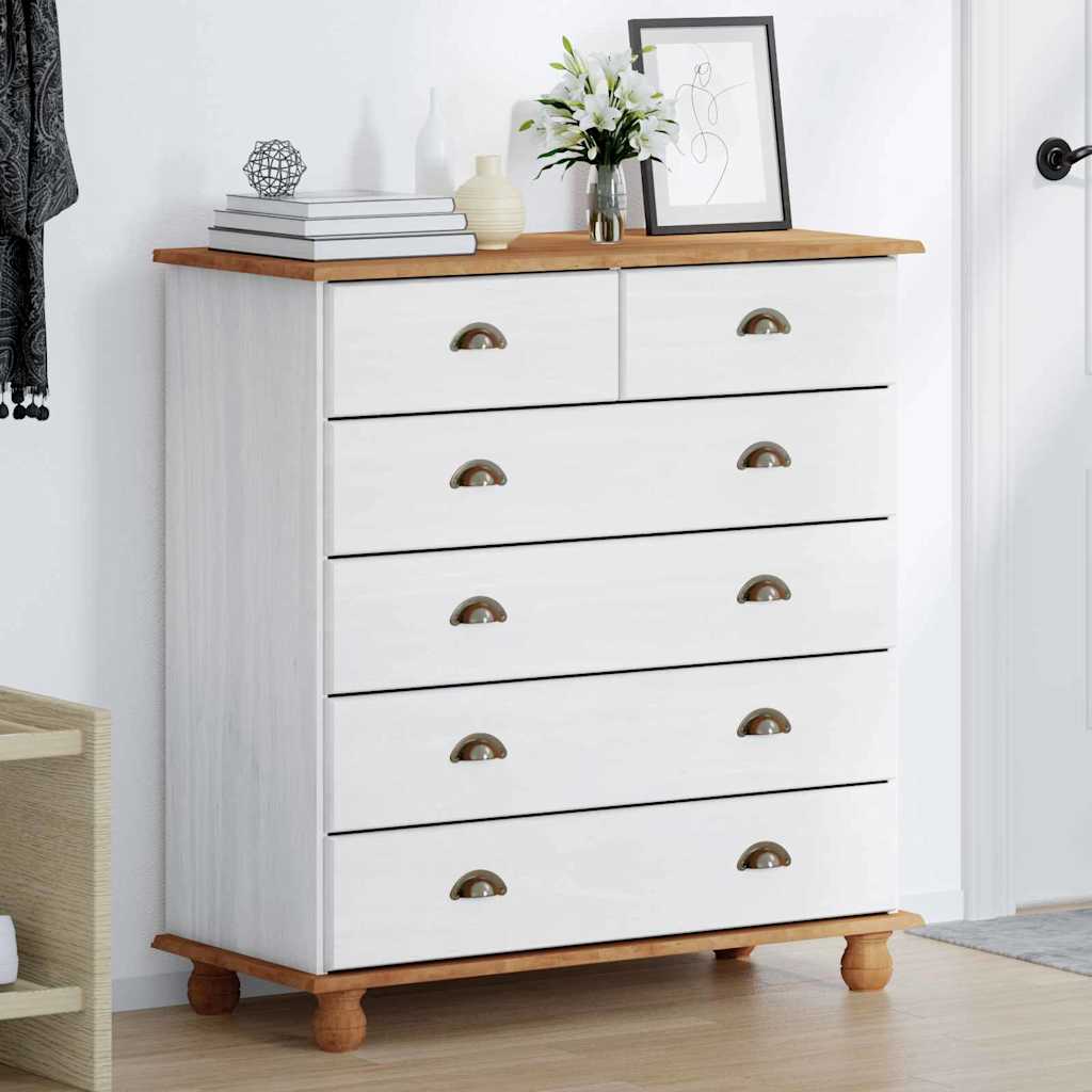 ASKIM Weißer Schubladenschrank 91 x 40 x 95,5 cm