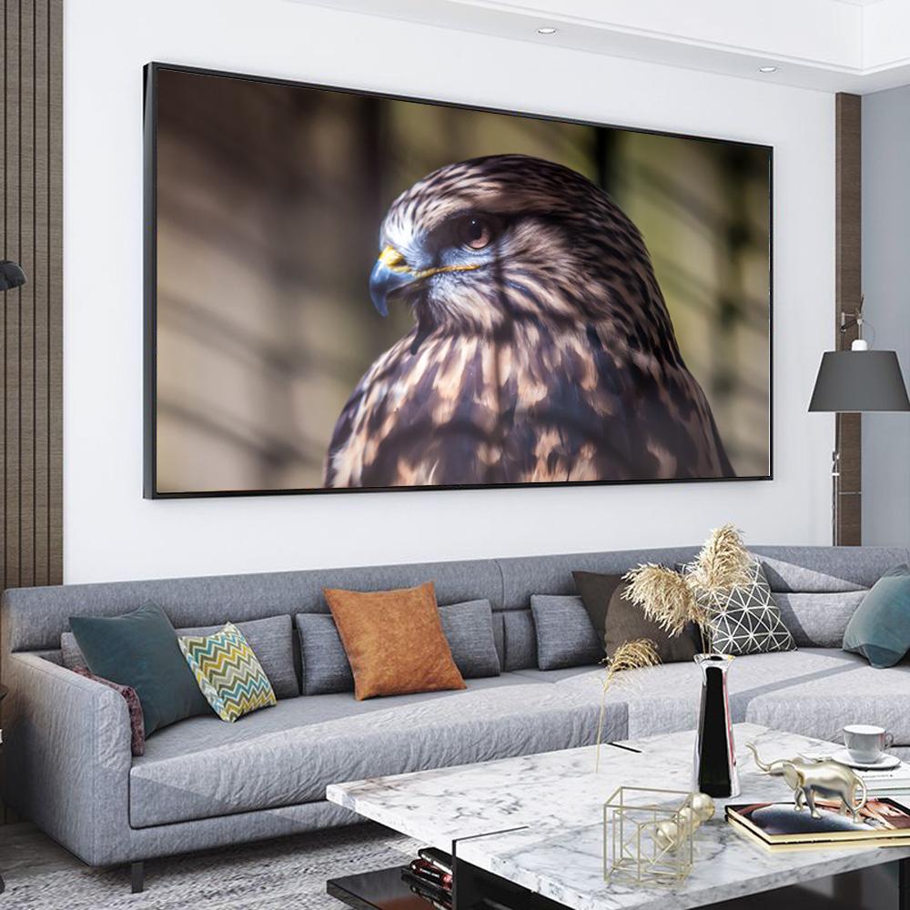 Tierölgemälde Eule im Schnee Landschaft Kunst Leinwand Malerei Geschenk Malerei Wohnzimmer Flur Dekoration Wandbild Kein Rahmen