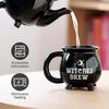 12 Oz Coffee Mug Witches Brew Pattern Mug Black Ceramic Beverage Mugs Ceramic Spooky Witch Coffee Cup for Halloween Birthday