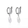 Korean Freshwater Pearl Geometric Round Earrings