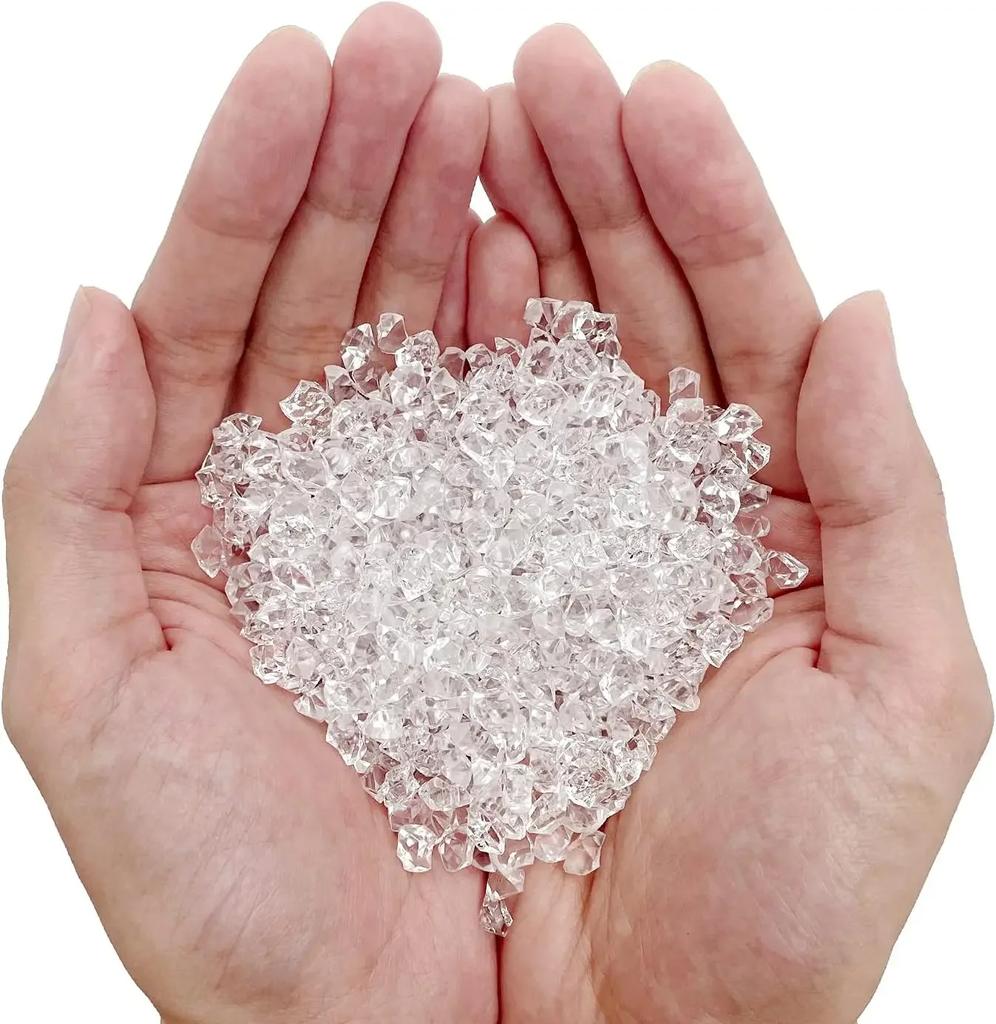 Fake Crushed Ice Cubes1000pcs Fake Crushed Ice Cubes Artificial Crystal Rocks Diamonds for Vase Fillers Party Wedding Decoration