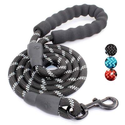 Pet Leash With Reflective And Comfortably Upholstered Handle, Round Leash, Explosion-Proof Leash For Small And Medium-Sized Dogs