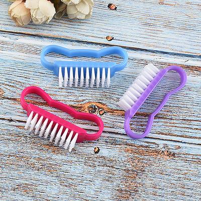 Cepillos de cuerno para uñas, para manicura y pedicura, suaves, para quitar el polvo, herramientas de limpieza, cepillos de cuerno transparentes