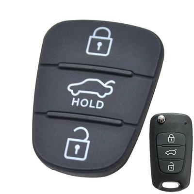 Replacement Rubber 3 Button Pad For Kia Soul Venga For Hyundai I20 I30 Remote Key Fob Shell