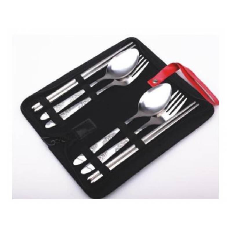 

DESLON Portable Cutlery Set with Leather Pouch