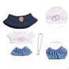 4 Items Doll Fashion Set including T-shirt, Jeans, Necklace, Hat for 5-6 inch Dolls