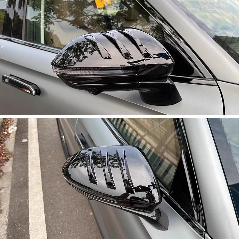 For Chery Tiggo 9 2024 2025 Black Carbonfibe Side Door Mirror Cover Trim Rearview Caps Auto Exterior Parts