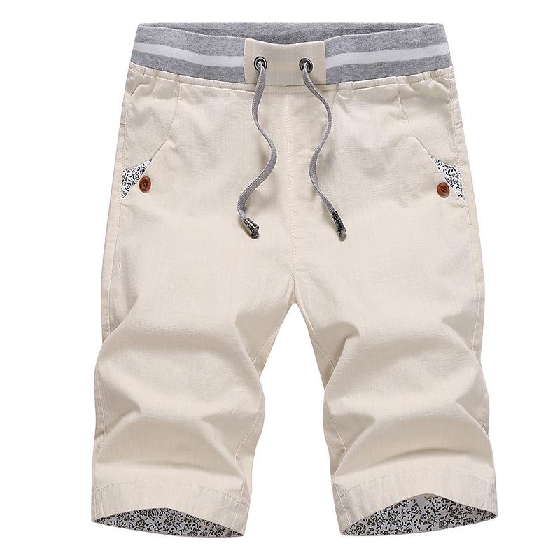 Men's Trendy Cotton Linen Mid-Length Shorts - Plus Size Casual Sportswear