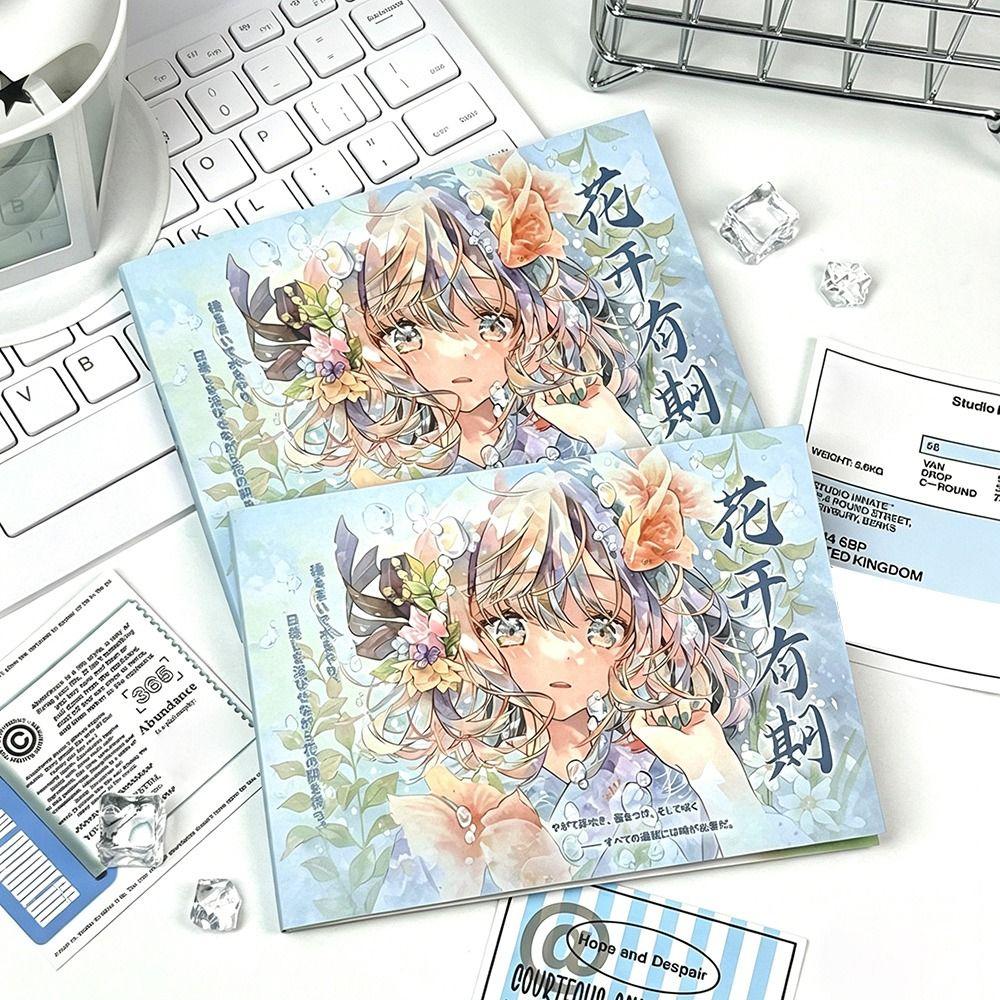 DIY Floral Stickers Book Flowers Bloom in Their Season Decorative Sticker New Y2K Stickers