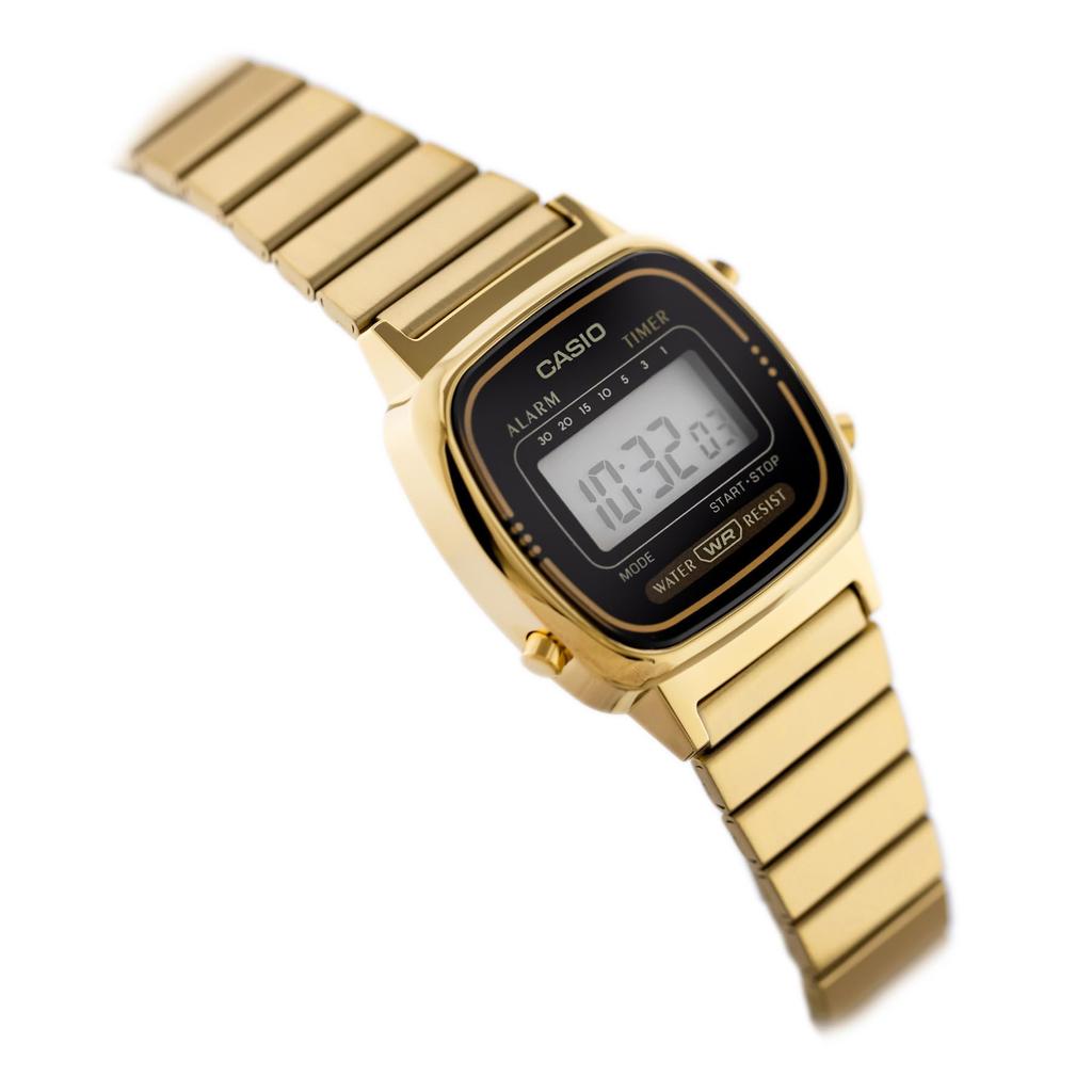 Gold Tone Digital Watch RETRO LA670WGA-1D Women's