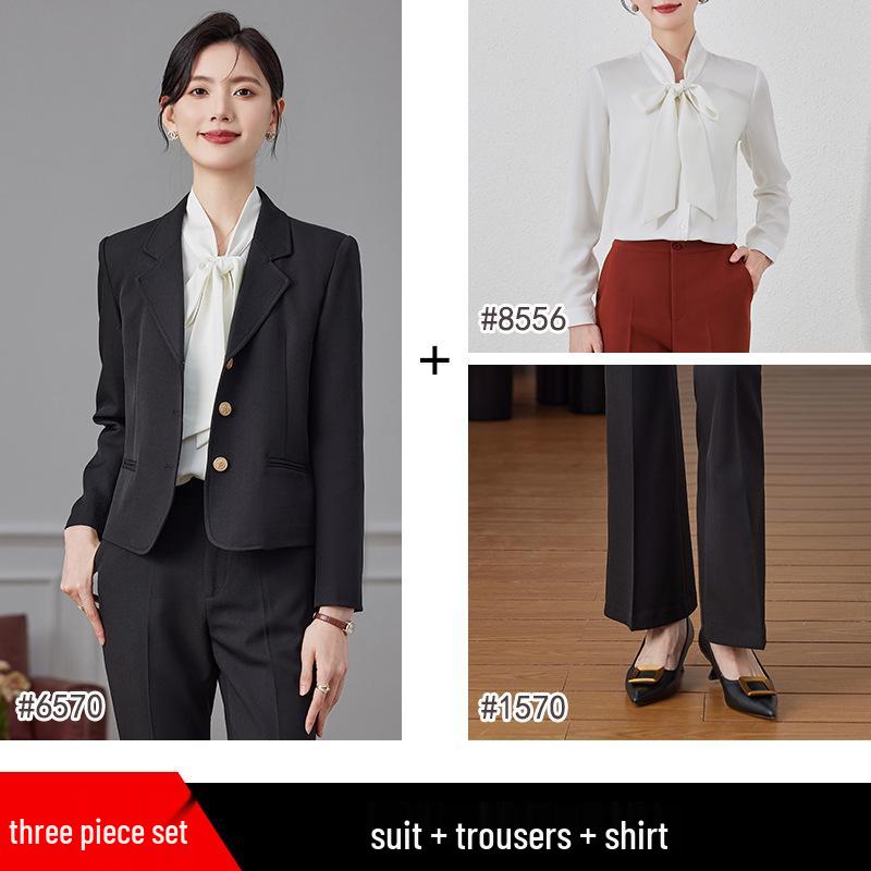 Women's Autumn 2024 Professional Suit Set – Short Blazer Jacket for Formal Work