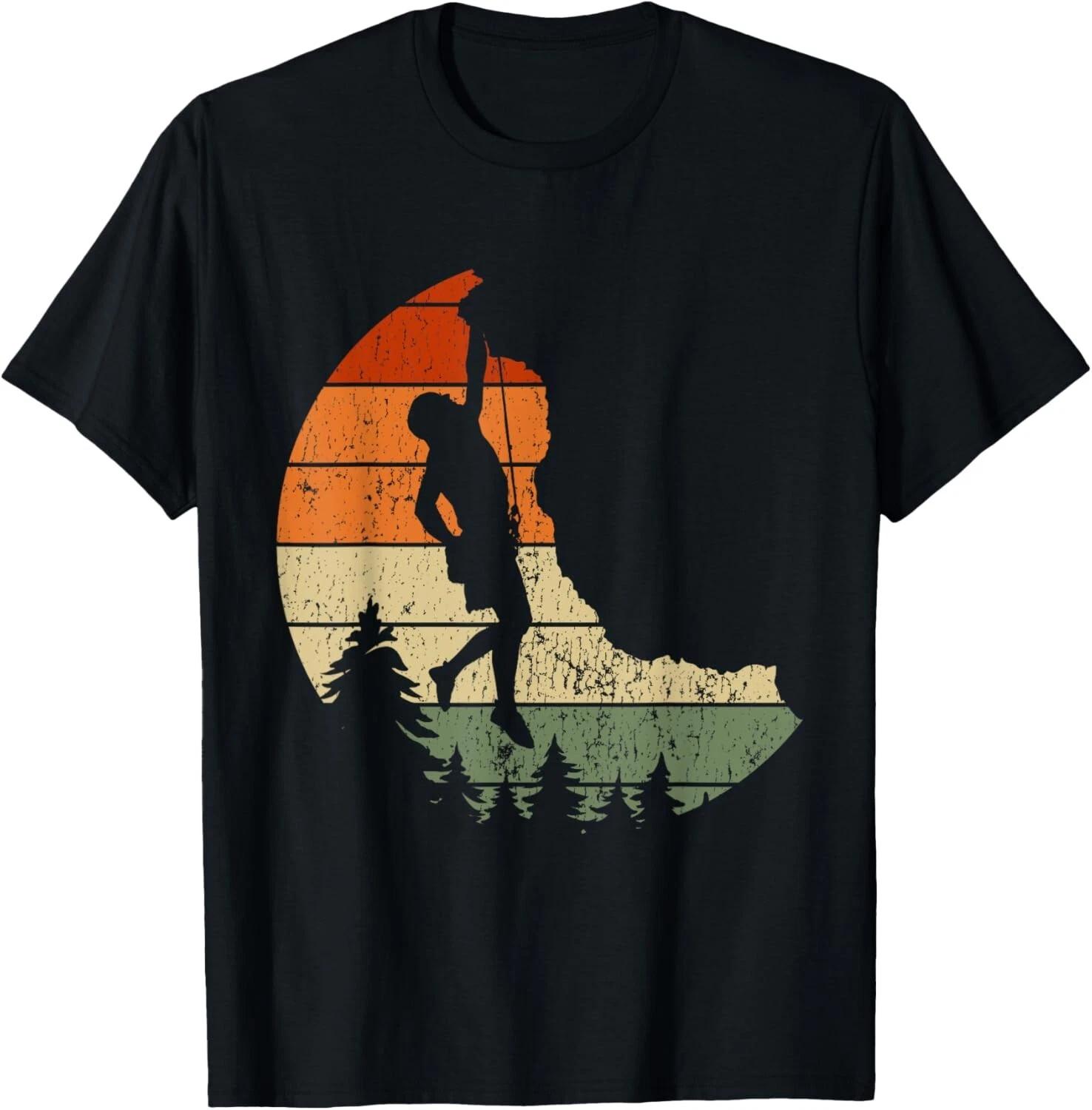Retro Rock Climbing Vintage Climber Tee Gift Unisex T-Shirt 4XL