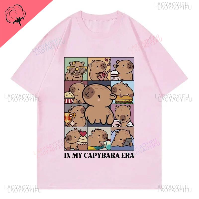 In My Capybara Era TShirt Men Casual Clothing Fashion Y2k Short Sleeve Tshirt Summer Casual Loose Streetwear Printed TShirts