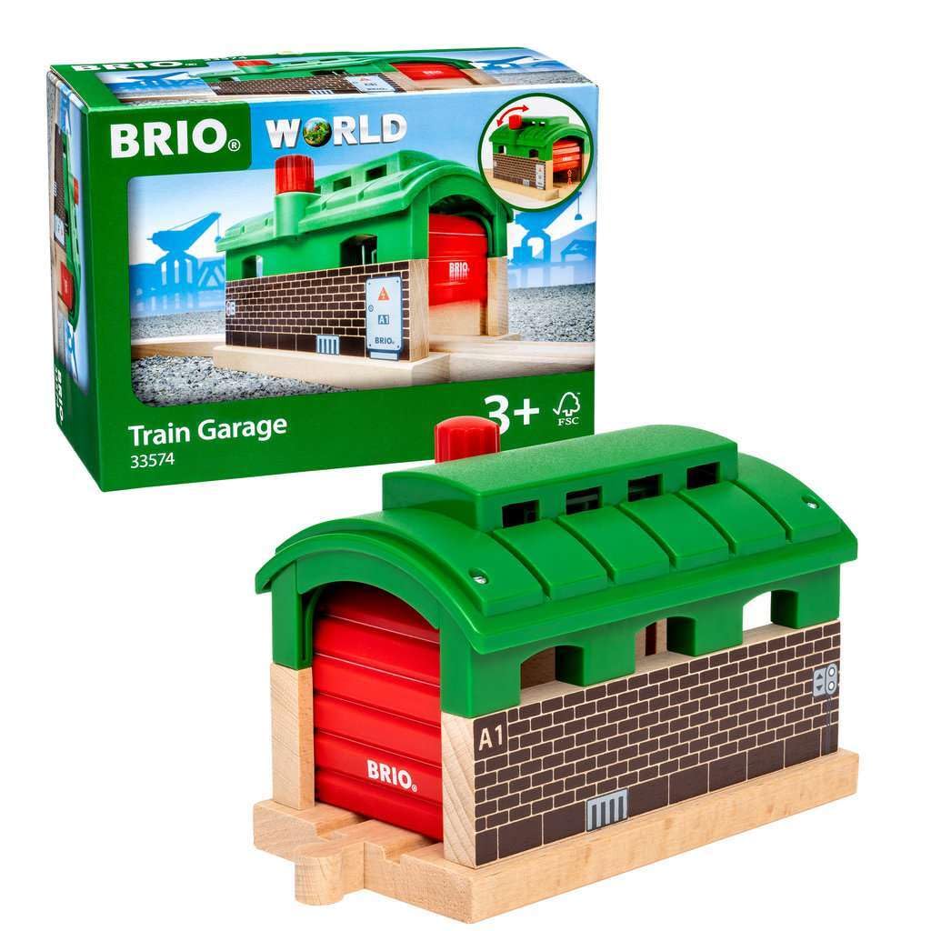 

BRIO Train Depot for ages 3 and Wooden Toy Track Gift 33574, up. [Toy, Train, Set, Scenery, (Birthday/Christmas)]