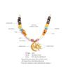 Eetit New Arrival Handmade Jewelry Natural Stone Resin Wood Beads Sun Moon Drop Necklace Stainless Steel Accessories Waterproof
