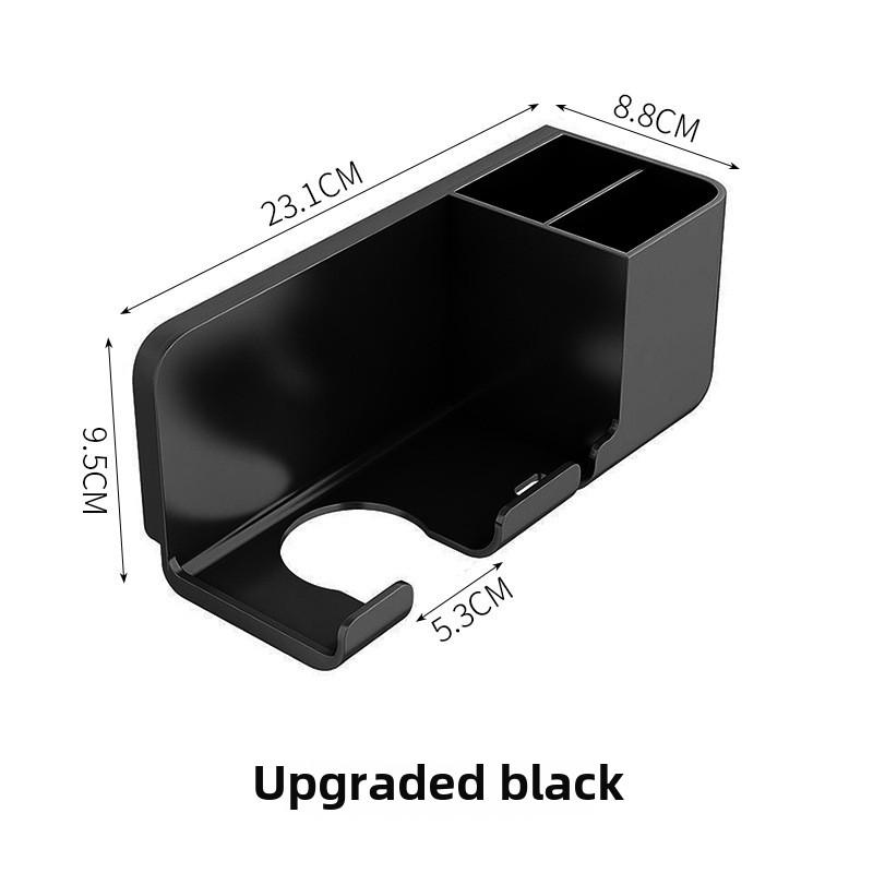 

Держатель для фена для ванной комнаты, настенный, органайзер для хранения фена, полка для фена для ванной комнаты без сверления Upgraded чёрный