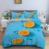 Lemon Duvet Cover Set Fresh Fruits Pattern Polyester Comforter Cover King Queen Twin Full Size For Kids Teens Adults Bedding Set