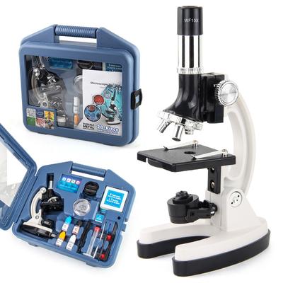 Dětský kovový mikroskop 1200násobné zvětšení brýle, hračky pro vědeckou laboratoř pro žáky základních škol