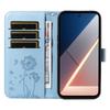 For Xiaomi Poco M7 4G (169mm) Leather Wallet Case with Strap Dandelion Imprint Phone Stand Cover