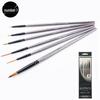 Acrylic & Watercolor Brush Set: Nylon Liners, Fan, & Outlining Brushes
