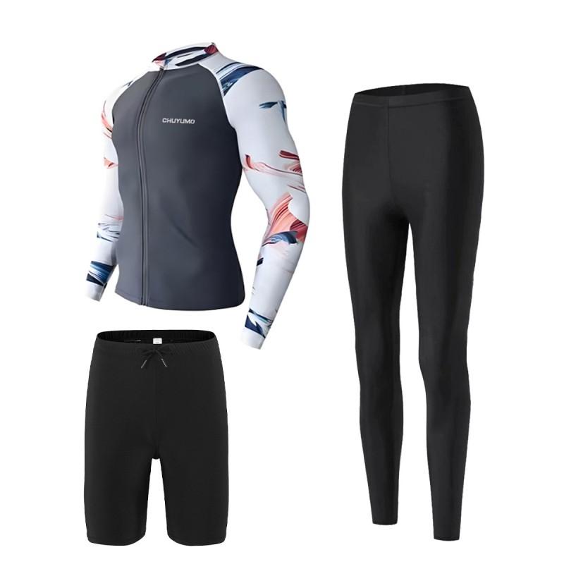 Mens Quick-Dry UV Protection Rash Guard Surfing Diving Snorkeling Swimming Fitness Outdoor Water Sports
