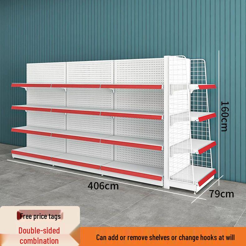 Multi-Layer Island Display Rack for Supermarkets, Convenience Stores, Pharmacies, Stationery, and Snack Shops