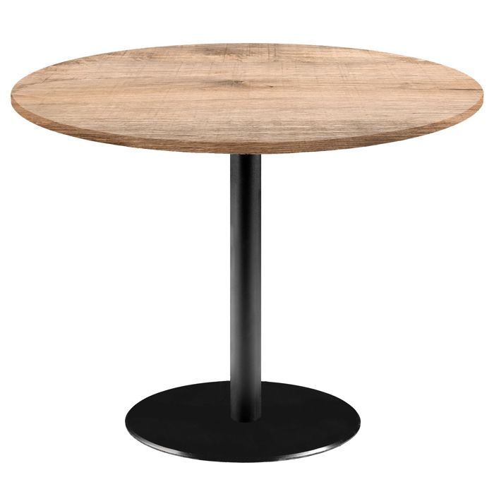 Round Table Ø 120 Cm - Rome Model Natural Tannin Wood